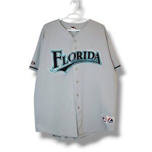 Vintage Miguel Cabrera Florida Marlins Majestic MLB Jersey Gray Size XL